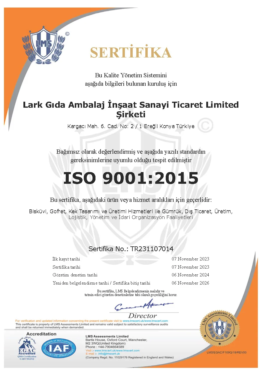 ISO 9001:2015 Kalite Yönetim Sistemi