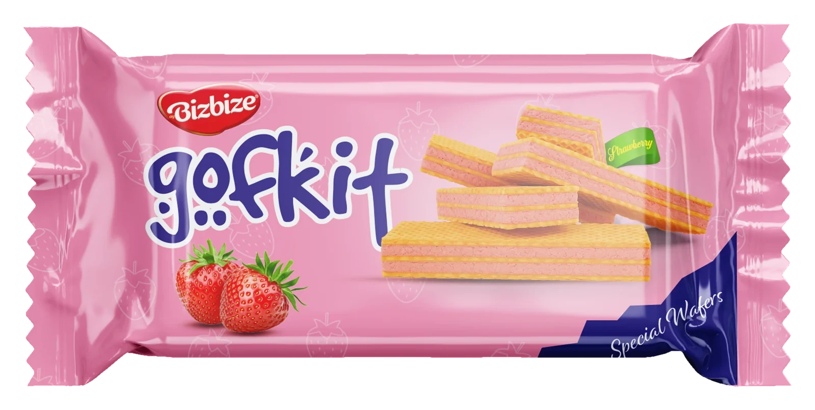 Gofkit Çilek Aromalı Kremalı Gofret