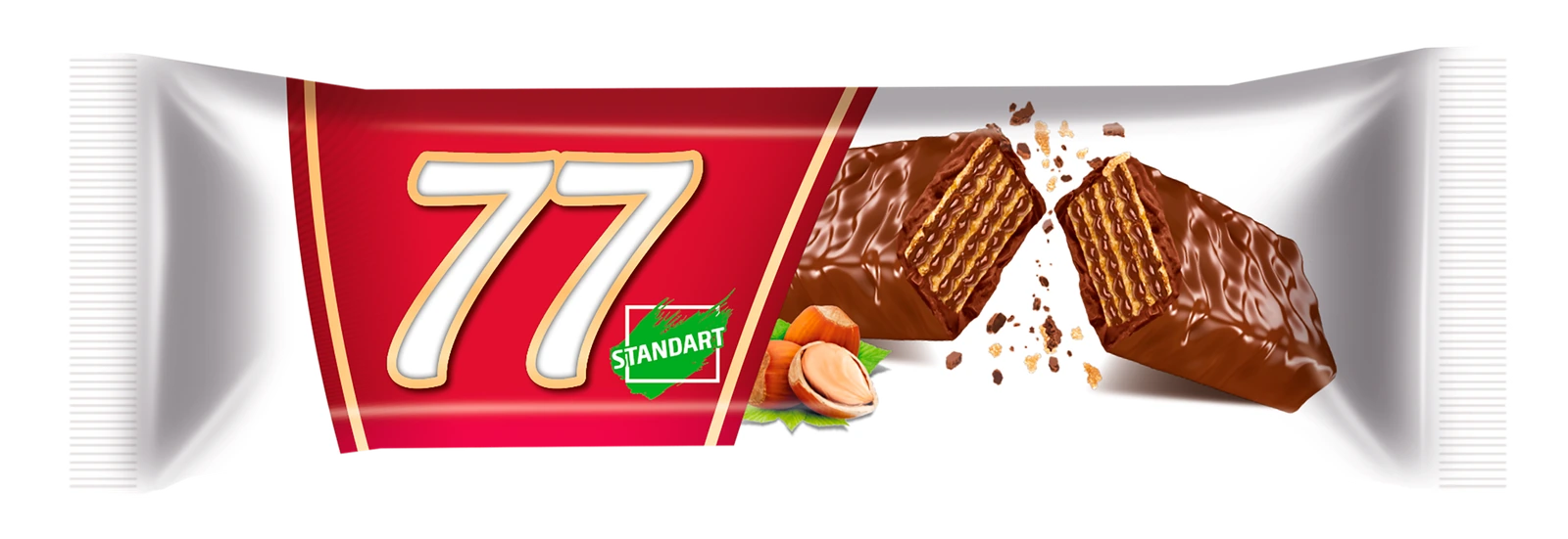 77 Standart Kakao Kaplamalı Krema Dolu Gofret