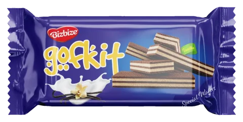 Gofkit Vanilya Aromalı Kremalı Kakaolu Gofret