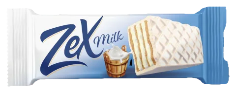 Zex Milk Beyaz Kaplamalı Kremalı Gofret