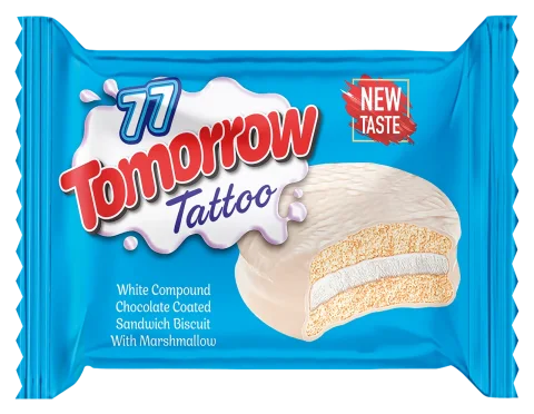 Tomorrow Tattoo Beyaz Kaplamalı Marshmallow Bisküvi