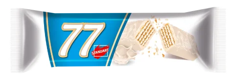77 Standart Beyaz Kaplamalı Krema Dolu Gofret