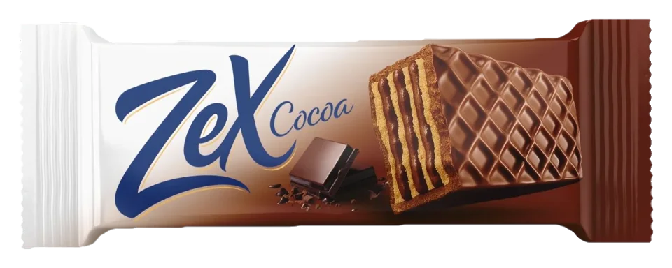 Zex Cocoa Çikolata Kaplamalı Kakao Kremalı Gofret